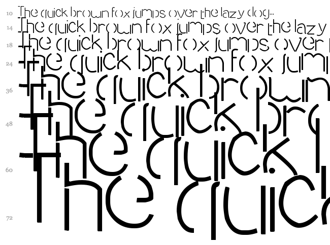 Sequence Light font waterfall